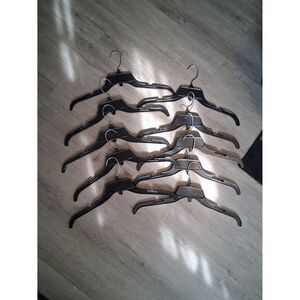 184 Set of 10 Pcs 17" Long Black Plastic Shirts & Dresses Clothing Hangers